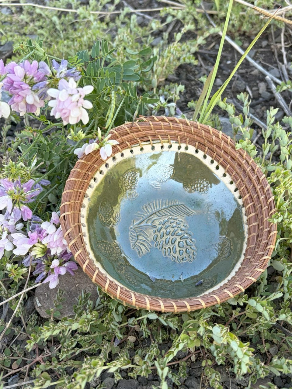 CLOSED - Pine Needle Basket with MHC Pottery & Eastern Redbud Glass Aug 6 & 27
